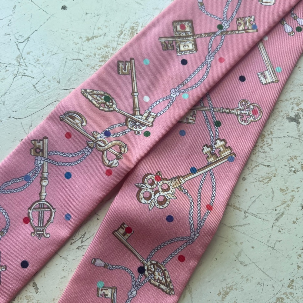 Hermes Pink Twilly Scarf